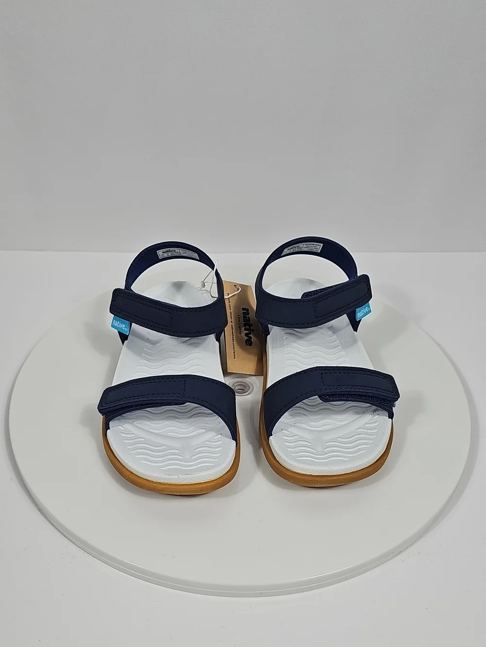 Native Charley Sandals C11 Regatta Blue Hook & Loop EVA NIB Beach Outdoor Travel